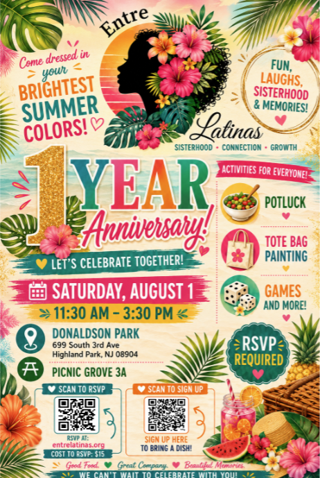 RSVP - Entré Latinas 1st Anniversary Celebration | TRI-STATE NJ, NY & PA ☀️🌺